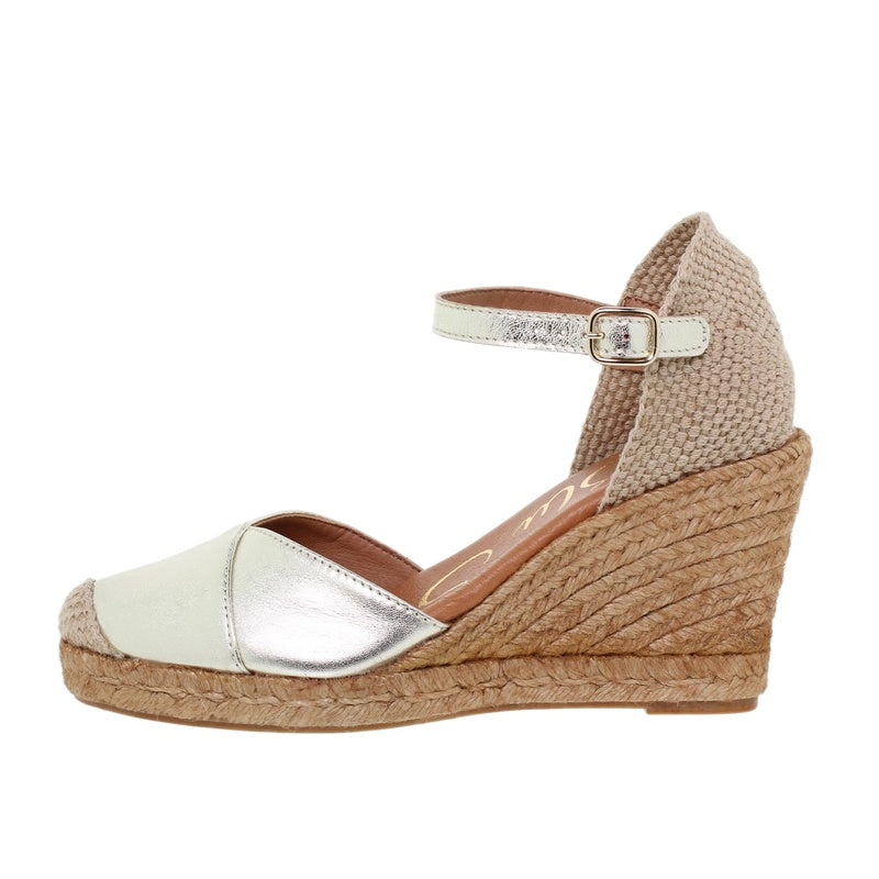 Women's Esparto Wedges 1502Blu Leather