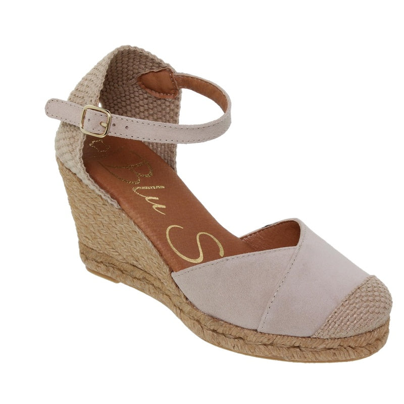 Women's Esparto Wedges 1502Blu Leather