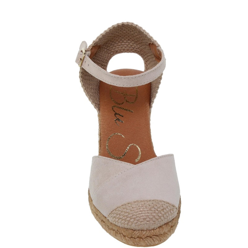 Women's Esparto Wedges 1502Blu Leather