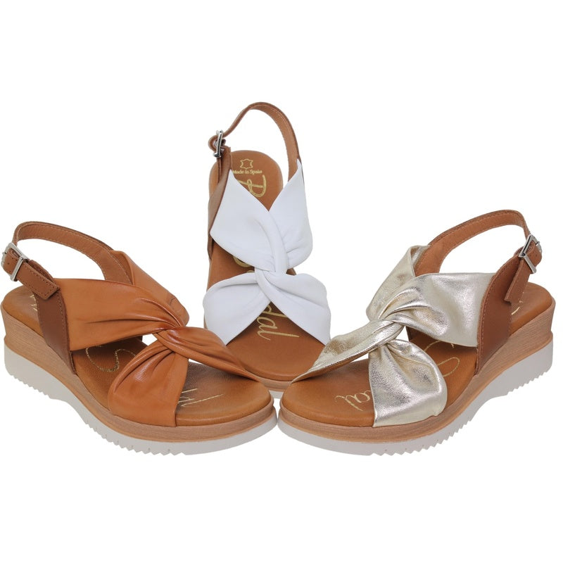 WOMEN'S LEATHER SANDAL 921BLU SS25