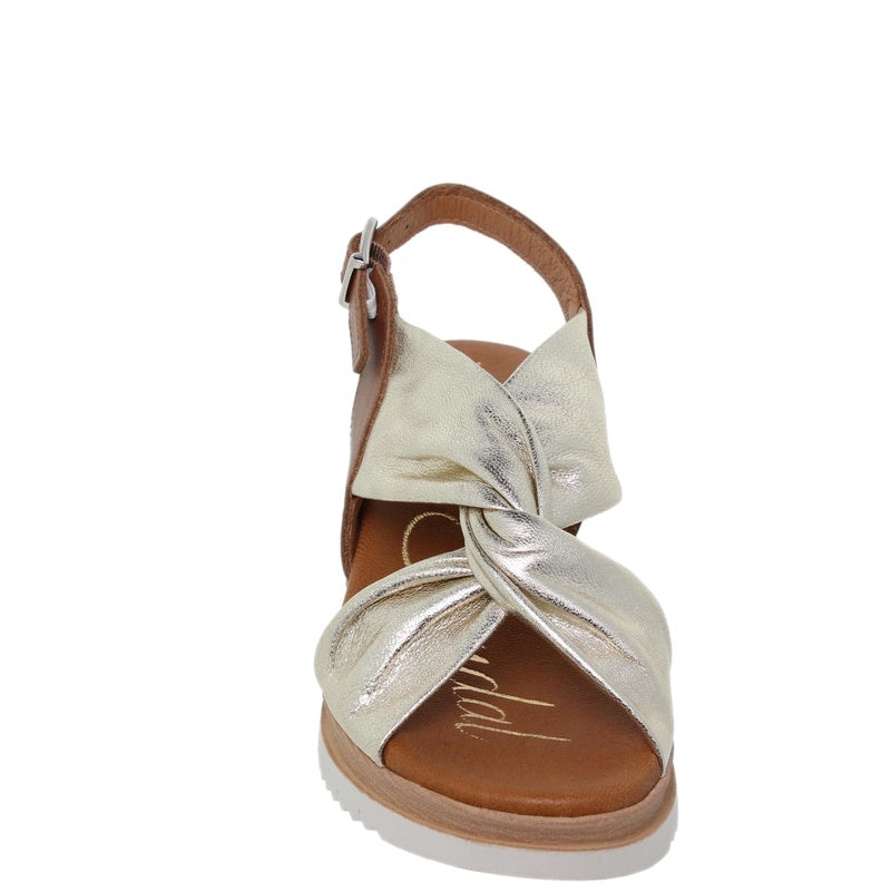 WOMEN'S LEATHER SANDAL 921BLU SS25