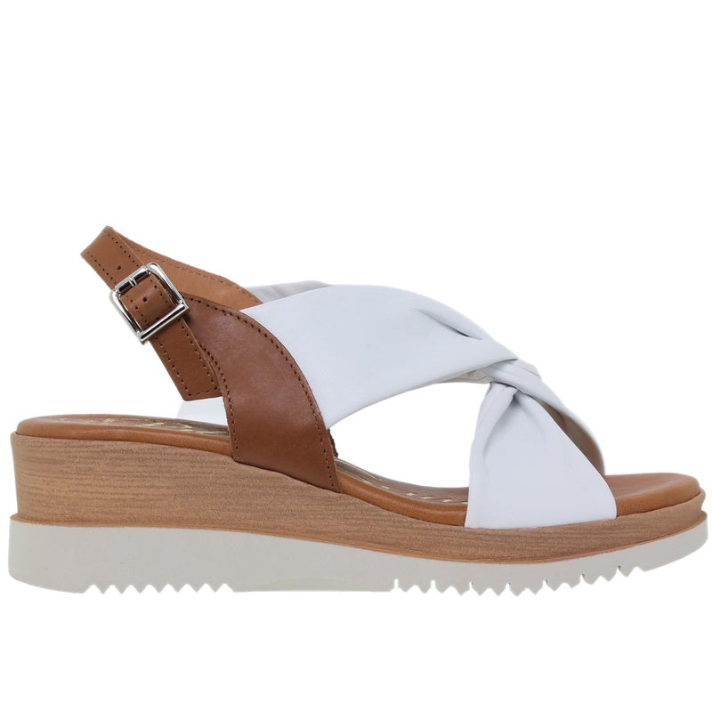 WOMEN'S LEATHER SANDAL 921BLU SS25