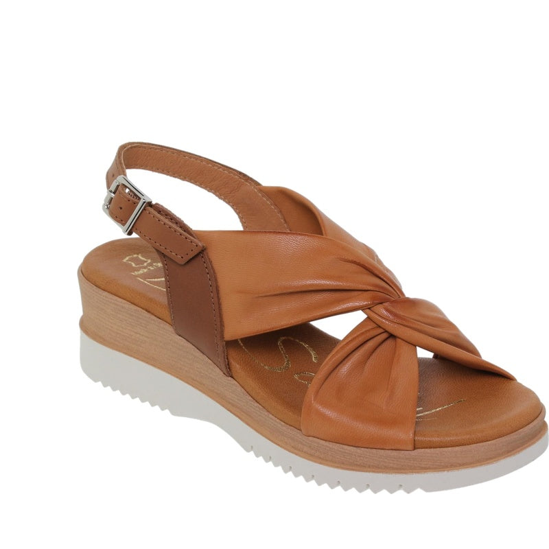 WOMEN'S LEATHER SANDAL 921BLU SS25