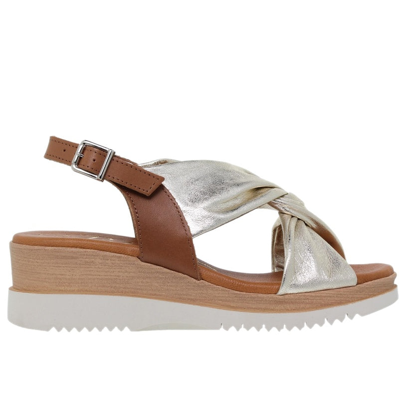 WOMEN'S LEATHER SANDAL 921BLU SS25